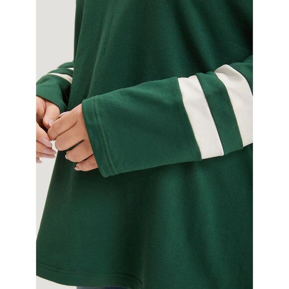 2/$25 Size 12 •  Large • BloomChic • Striped Contrast V Neck Sweatshirt - Picture 7 of 7